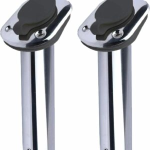 Quaingfair 2X Marine Grade Stainless Steel Boat Accessories, Flush Mount, 15, 30, 90Degrees Fish Rod Holder, Marine Grade